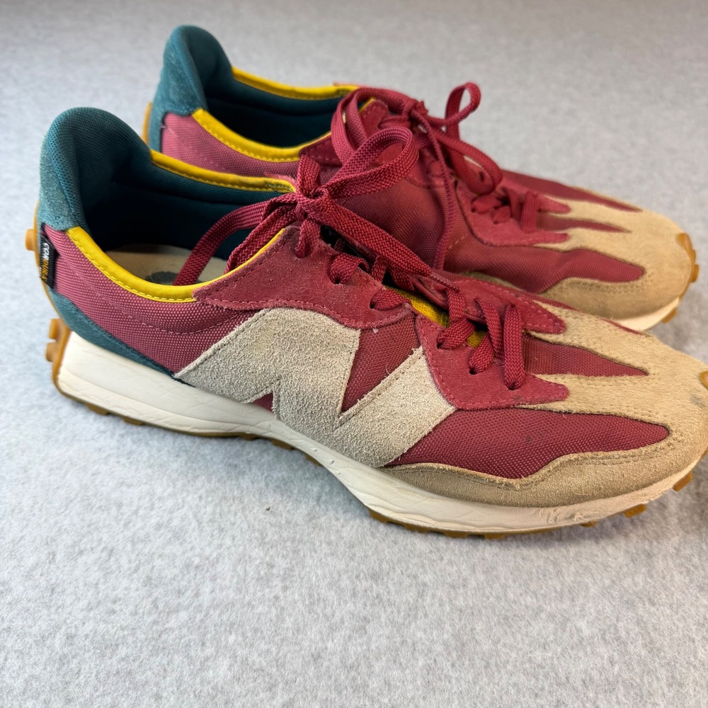New Balance 327 Cordura Burgundy Tan Teal MS327GA Lifestyle Sneakers Mens